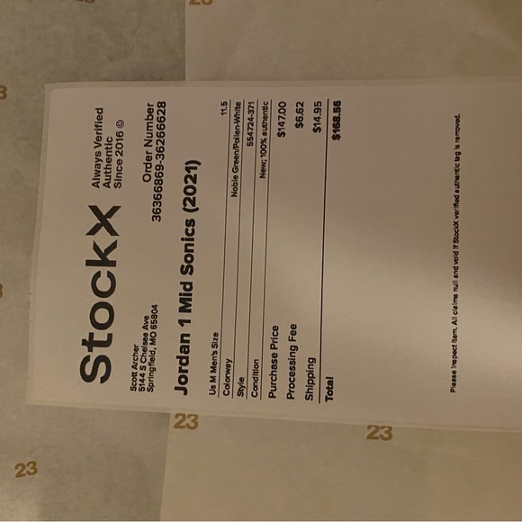 Nike Air Jordan One Sonic’s - Picture 8 of 8